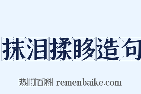 抹泪揉眵造句是什么意思的图片